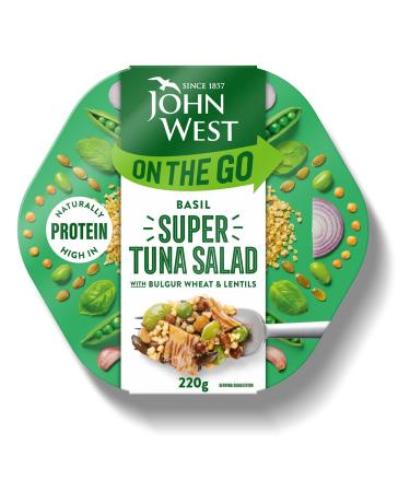 John West On The Go Basil Super Tuna Salad 220 g. Naturally high in Protein. Low in Saturated Fat