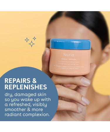 Nuria Defend Overnight Face Cream - Night Cream for Skin Recovery with Seaweed & Aloe 50mL - Buy Online on SooperMarket.com
