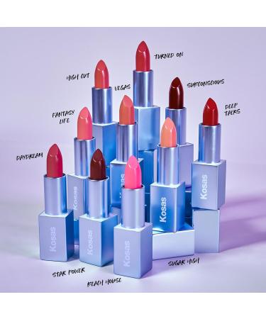 Kosas Weightless Lip Color - Nourishing Satin Lipstick with Clean Formula | High Impact & Comfy Feel - Beach House - Buy Online on SooperMarket.com