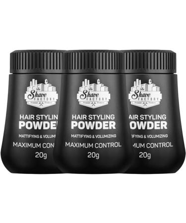 The shave factory volume powder I hair styling powder for men hairstyles i hair powder for long-lasting casual styles i for mat voluminous hair i mattifying volume powder i 3 x 20 g Unpolinated 60 g (1 Pack)