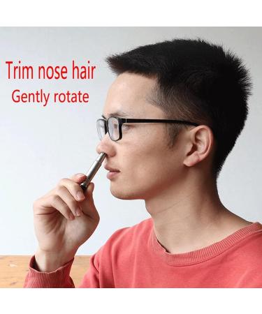 TEMKIN Stainless Steel Nose Hair Trimmer - Manual Ear & Nose Hair Shaver for Men | Washable Face Care Device - Buy Online on SooperMarket.com