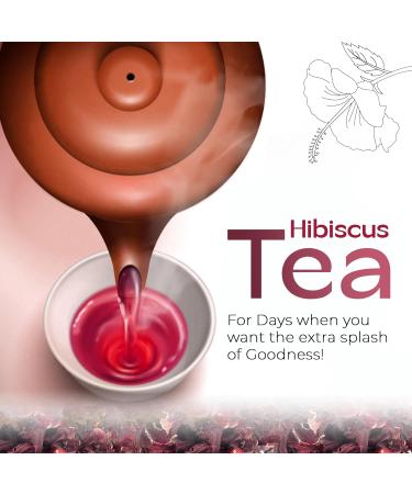 Dried Organic Hibiscus Flower Tea by Cocktail Crowd Detox - Ideal for Infusions, Iced Tea, Cocktails, Mocktails & Syrups (65g) - Buy Online on SooperMarket.com