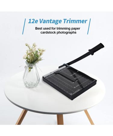 ISDIR Paper Cutter Guillotine  12 Inch Paper Cutting Board  12 Sheets Capacity  Heavy Duty Metal Base  Dual Paper Guide Bars  Professional Paper Cutter and Trimmer for Home  Office (12'' Black) - Buy Online on SooperMarket.com