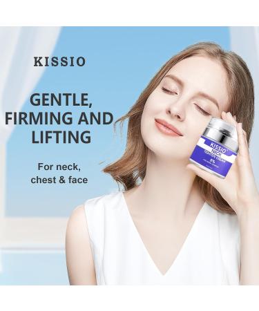 KISSIO 5% Collagen Neck Cream - Firming Lifting & Hydrating Peptide Cream for All Skin Types - 2.12 Oz - Buy Online on SooperMarket.com