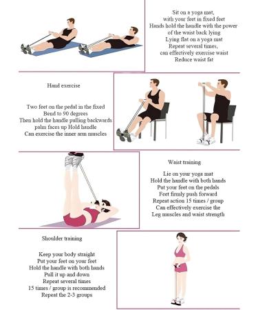 21 Fitness Resistance Bands - 4 Tube Pedal Ankle Puller - New Sit-Up & Stretch Rope with Handles for Arm Weight Exercises - Purple Workout Equipment 2023 - Buy Online on SooperMarket.com