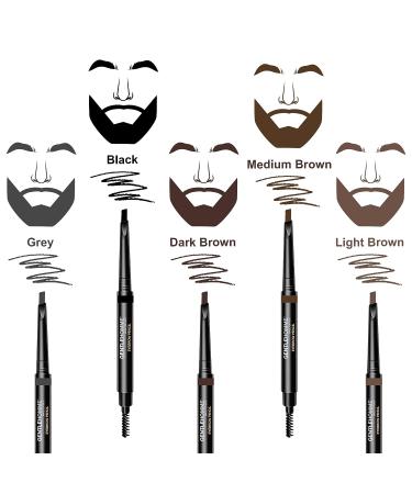 Gentlehomme Mens Eyebrow Pencil Black - Waterproof 2-in-1 Brush & Pencil for Defined & Long-Lasting Brows - Buy Online on SooperMarket.com