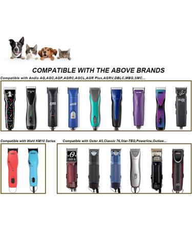 BESTBOMG 2 Pack Dog Grooming Replacement Blades Compatible with Heiniger/Moser Max45/Andis/Oster A5 Dog Clippers Size 40# 1/100" (0.25mm) Cutting Length 12 UK S - Buy Online on SooperMarket.com