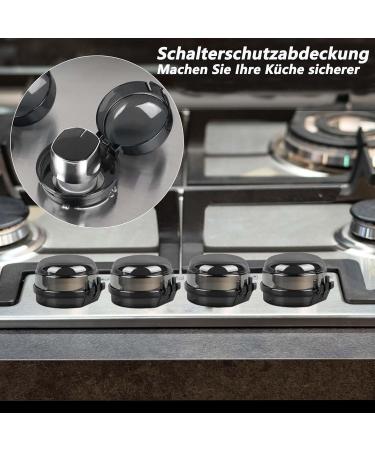 Pack of 8 Child Safety Locks for Stoves | Oven & Stove Protection for Kids | Transparent Safety Knob Covers - Buy Online on SooperMarket.com