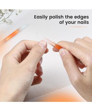Bezox Premium Glass Nail Shaver - 2-Piece Manicure Set for Perfect Nails & Skin Care - Dual-Ended Manicity Stick - Buy Online on SooperMarket.com