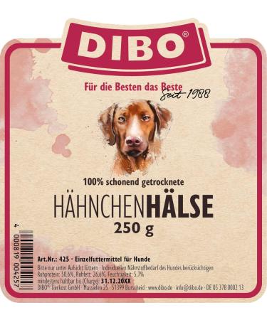 Dibo Chicken Necks for Dogs - 250g Natural Chew Snack (2 Pack) | Chemical-Free Quality Treats - Buy Online on SooperMarket.com