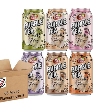 Just Drink Original Brown Sugar Strawberry Thai Tea Matcha & Taro Bubble Tea 315ml - Buy Online on SooperMarket.com