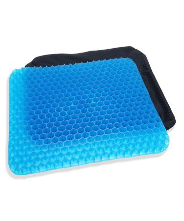 Blue Gel Seat Cushion Breathable with Non-Slip Cover Can Help in Relieving Back Pain & Sciatica Pain Seat Cushion for The Car Office Wheelchair Durable Portable
