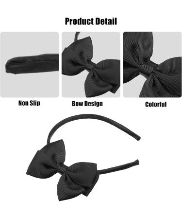 VOCOSTE Bow Headband Fashion Cute Polyester Hairband for Teenager Black 5.9x4.4 Inch - Buy Online on SooperMarket.com