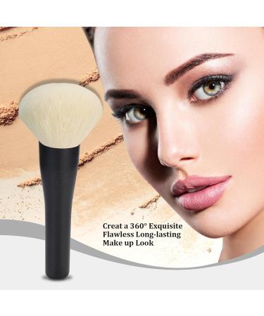 HEYMKGO Powder Makeup Brush - Full Face Powder Brush for Setting Powder Bronzer Blush Blending Buffing Sculpting - Large Fluffy Kabuki Brush with Synthetic Bristles for Even Application - Buy Online on SooperMarket.com