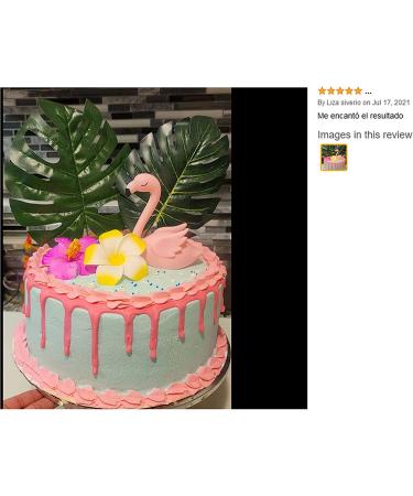 Mity Rain 7pcs Flamingo Cake Toppers - Hawaiian Luau Cake Decorations - Buy Online on SooperMarket.com