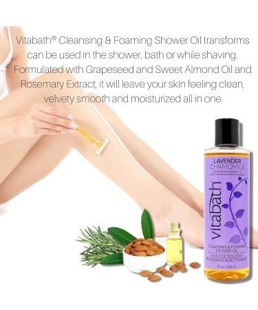 Vitabath Lavender Chamomile Shower Oil - Nourishing Body Wash for Dry Skin | Hydrating Foam - 8 fl oz - Ideal for Men & Women - Buy Online on SooperMarket.com
