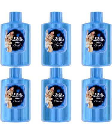 6x PAGLIERI Felce Azzurra Talco Classico body powder talcum powder 150g can
