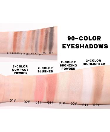 Buy Multifunction Makeup Set - 90 Color Palette with Mirror Eyeshadows Powder & Lip Colors for Women - Perfect Full Kit - Buy Online on SooperMarket.com