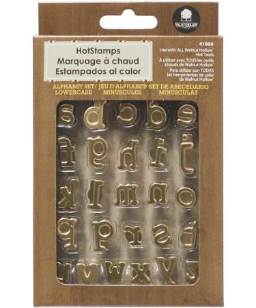 Walnut Hollow HotStamp Lowercase Alphabet Set for Branding and Personalization of Wood, Leather, and Other Surfaces, Various Brass Letter Sizes, 26 Lower Case Alphabet