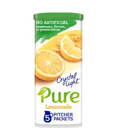 Crystal Light Pure Lemonade Naturally Flavored Powdered Drink Mix 5 Count Pitcher Packets