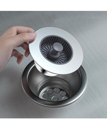 Upgraded Sink Filter Bathroom Shower Hair Filter Catch Drain Cover Kitchen Sink Plug Strainer Hole Easy Waste Disposal Sink Size Basket - Buy Online on SooperMarket.com