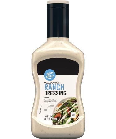 Amazon Brand - Happy Belly Buttermilk Ranch Dressing, 16 Fl Oz