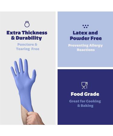 100 Count Nitrile Disposable Gloves - 4 mil, Latex-Free, Powder-Free, Medium (Blue) - Buy Online on SooperMarket.com