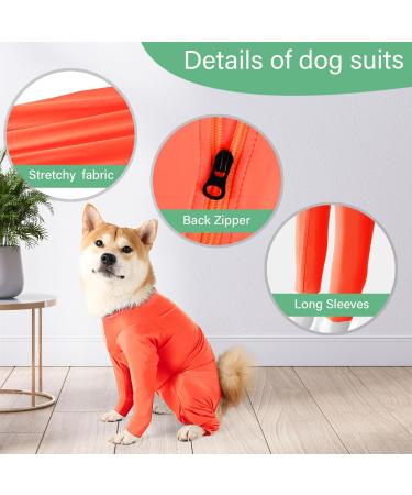 ETDANE Surgical Recovery Suit for Dogs - Anti-Hair Loss Long-Sleeved Pile Suit in XXL Orange - Comfort for Male & Female Dogs - Buy Online on SooperMarket.com