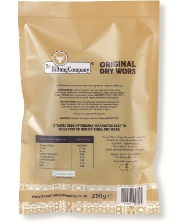 Biltong 500g - Half Sliced & Half Dry WORS Original - Buy Online on SooperMarket.com