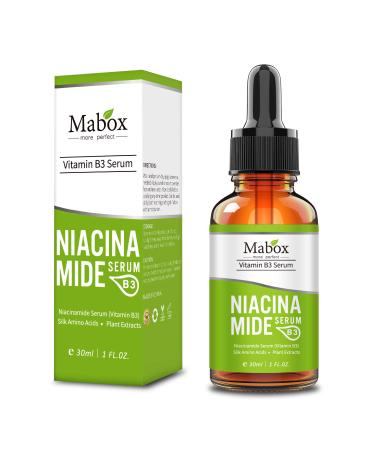 Buy Mabox Facial Serum with Vitamin B3 Niacinamide - Reduce Pore Size Tightens Skin Fights Acne & Fades Blemishes - Deep Hydration (1 Fl Oz) - International Shipping Available - Buy Online on SooperMarket.com
