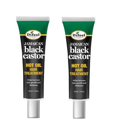 Difeel Hot Oil Hair Treatment with Jamaican Black Castor Oil 1.5 oz. (Pack of 2)