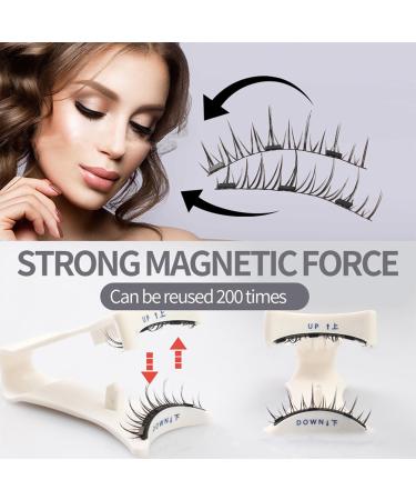 Magnetic Lashes Reusable Magnetic Lash Set Easy to Put On All Day Long Magnetic Lashes Natural Look Magnetic Lash Set With Applicator No Adhesive Required (7-3) - Buy Online on SooperMarket.com
