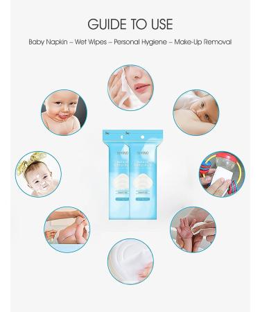 SHINO Natural Square Cotton Pads 100 Ps - Biodegradable Makeup Remover Pads for Sensitive Skin | Beauty, Personal Care, Baby Care & Daily Cosmetics - Buy Online on SooperMarket.com