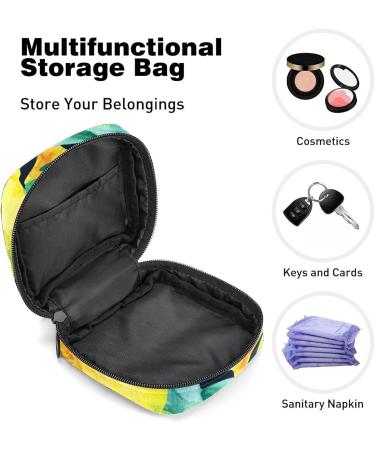 Lemon Tropical Sanitary Napkin Storage Bag | Menstrual Cup Pouch | Nursing Pad Holder | Portable Period Bag for Women & Teen Girls | Multi-colored - Buy Online on SooperMarket.com