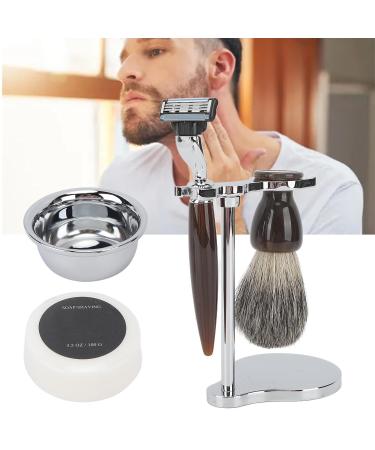 Men's Vintage Shaving Set | Practical Alloy Stand & Imitation Animal Hair Brush for Outdoor Use | International Shipping Available - Buy Online on SooperMarket.com