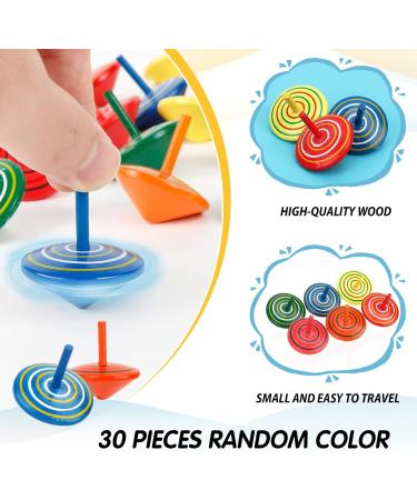 30 Colorful Wooden Circle Toys for Kids | Party Bag Fillers & Birthday Gifts - Buy Online on SooperMarket.com