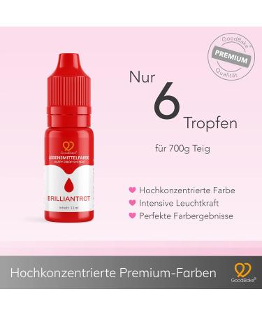 Goodbake Red Food Coloring (11 ml) - Highly Concentrated Vegan Color for Cakes Fondant Buttercream & More - International Shipping Available - Buy Online on SooperMarket.com