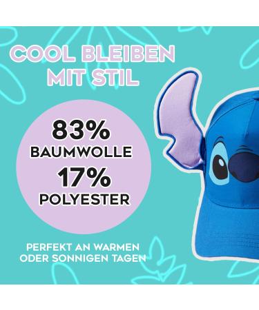 Disney Stitch 3D Children's Basecap | Enchanting Summer Hat with Ears | Cute Lilo and Stitch Gifts for Fans | Comfortable Kids Cap - Buy Online on SooperMarket.com