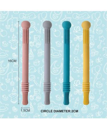Buy Danneeforsu7 Baby Bite Tube Set - 4 Silicone Bass Rings & Chewing Toys for Toddlers | Safe Teething Solutions with Cleaning Brushes - Buy Online on SooperMarket.com