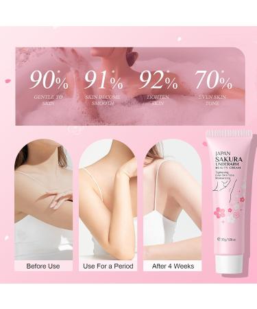 Underarm Whitening Cream Sakura Underarm Whitening Products Skin Lightening Cream Armpit Whitening Cream Boost Collagen Skin Whitening Cream Lightening Cream For Armpit Knees Elbows Legs - Buy Online on SooperMarket.com