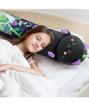 Mewaii 36in Long Devil Mint Cat Plush Pillow Stuffed Animal - Cute Kitty Sleeping Hugging Soft Toy for Kids (Black) - 36inch - Buy Online on SooperMarket.com