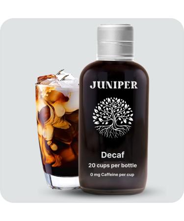 Juniper Ultra Coffee (Decaf): Zero-Caffeine Organic Coffee Concentrate - 0 mg of Caffeine per serving - Create Delicious Iced or Hot Coffee in an Instant with 20 Servings Per Bottle