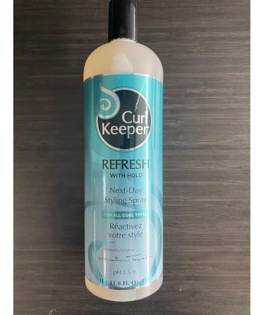 Curl Keeper Refresh Hair Styling Spray - Lightweight Water-Based Anti-Frizz Spray with Hold for Wavy & Curly Styles in Humidity & All Weather Conditions 33.8 Fl Oz 33.8 Fl Oz (Pack of 1) - Buy Online on SooperMarket.com