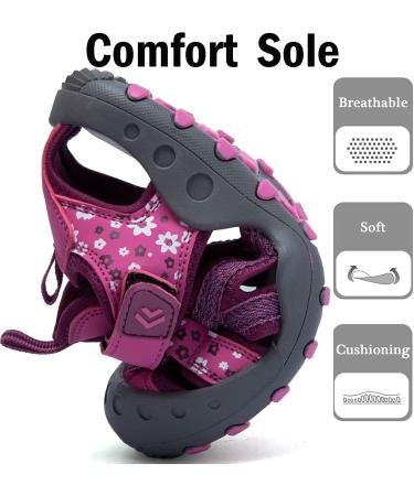 CSGKAG Closed Summer Beach Sandals for Boys & Girls - Sports Outdoor Trekking Shoes EU Size 27 - Rose Red - Buy Online on SooperMarket.com