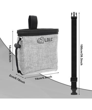 GOTRUST Treat Pouch for Dog Training Dog Treat Bags Small Pet Puppy Treat Pouch Bag Waterproof Dog Walking Pouches with Adjustable Waist Belt and Built-in Dog Waste Bag Dispenser Gray - Buy Online on SooperMarket.com
