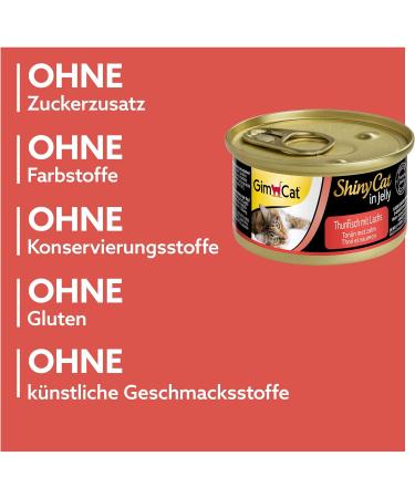 Gimcat Shinycat in Jelly Tuna & Salmon - Wet Cat Food with Taurine - 24 x 70g Cans - International Shipping - Buy Online on SooperMarket.com
