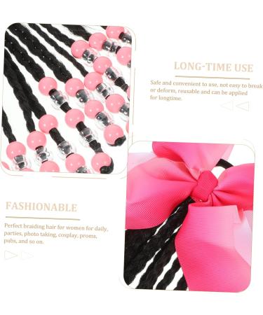 BCOATH Ponytail Beads and Dreadlocks Cosplay Hair Accessory Braided Ponytail Bow Braid Wig Women Braided Hair Extensions Colored Hair Extensions for To Weave Headband Child Chemical Fiber - Buy Online on SooperMarket.com