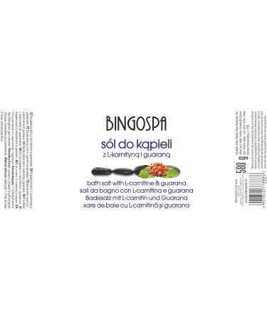 Foaming Bath Salt with L-Carnitine & Guarana - Skin Firming & Relaxation - 580g BINGOSPA | Shop Internationally - Buy Online on SooperMarket.com