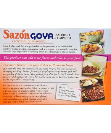  Sazon Goya Saz n Low Sodium Seasoning - No Salt Added - 3.52 Oz (20 Packets) - Flavor Explosion Without the Sodium! Authentic Latin American Flavors in Every Box - Spanish Seasons - Econo Pak + Bonus PaLiSoL CREATiONS Sticker! Perfect for Cooking with Le - Buy Online on SooperMarket.com