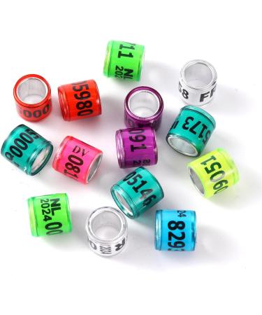 100PCS Multicolor Aluminum Pigeon Leg Rings | Durable Identification Tapes for Bird Training | 2024 Footring System - Buy Online on SooperMarket.com